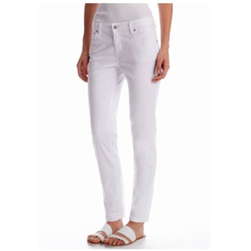 Eileen Fisher White Boyfriend Jeans